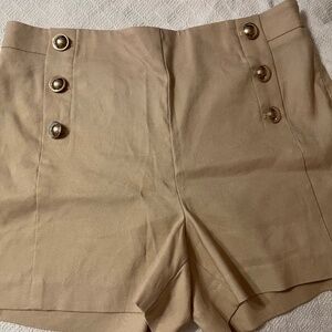 NWT Size 10 Ann Taylor High-Rise Linen Shorts